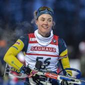 Hanna Öberg leitete den schwedischen Sieg ein. © ANSA / Kimmo Penttinen