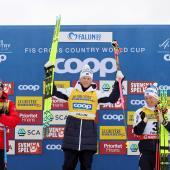 Johannes Høsflot Klæbo ließ erneut alle hinter sich. © APA/afp / PAR BACKSTROM