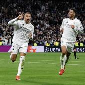 Kylian Mbappe (links) und Jude Bellingham (rechts) wollen gegen ManCity ihr Können beweisen. © APA/afp / OSCAR DEL POZO