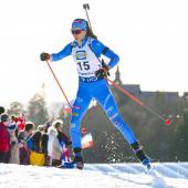 Lisa Vittozzi beim Weltcup am Holmenkollen. © ANSA / Heiko Junge