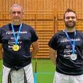 Markus Zadra (Gold) und Gabriele Cera (Bronze) vom ASV Zadra-fighting/rothoblaas Kurtatsch.