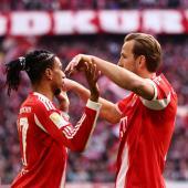 Michael Olise und Harry Kane haben einen weiteren Sieg eingefahren. © ANSA / ANNA SZILAGYI