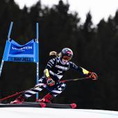 Mikaela Shiffrin steht vor dem Gewinn der großen Kugel. © ANSA / JEAN-CHRISTOPHE BOTT