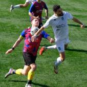 Neugries-Kapitän Simone Secchiero (links) und Gries-Verteidiger Yaser Zouhair (rechts). M. Dorn