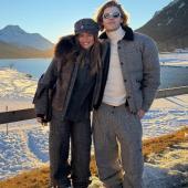 Ski-Olympiasieger Lucas Braathen mit seiner Freundin. © Instagram