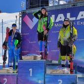 Anna Trocker (Mitte) und Celina Haller (rechts) überzeugten im Ski alpin.