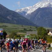 Bei der Tour of the Alps kam es zu einem Massensturz bei Galsaun im Vinschgau. © Tour of the Alps