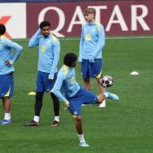 Der Rasen im Atleti-Stadion war dem FC Barcelona viel zu hoch. © APA/afp / THOMAS COEX