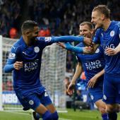 Jamie Vardy & Co. sorgten mit Leicester für ein Fußballmärchen – jetzt ist der Club in die 3. Liga Englands abgestiegen. © APA/afp / ADRIAN DENNIS