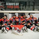 Müde, aber glücklich: Die Kalterer sind Meister. © KSV/Sinn