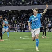 Scott McTominay célèbre son but. © ANSA / CIRO FUSCO