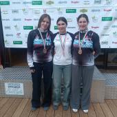 Für die Slalom-Kanutinnen des SCM gab es im Teamwettkampf die Bronzemedaille.