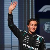 George Russell holte die Sprint-Pole. © APA / RUDY CAREZZEVOLI