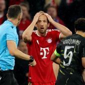 Harry Kane kann es nicht fassen: Die Schiedsrichterentscheidungen sorgten bei Bayern für großen Ärger. © APA/afp / ODD ANDERSEN