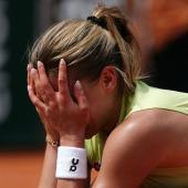 Maja Chwalinska wurde nach dem Einzug ins Achtelfinale emotional. © APA/afp / DIMITAR DILKOFF