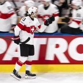Nico Hischier traf für die Schweiz. © ANSA / ANDREAS BECKER