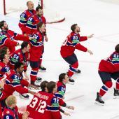 Norwegen feiert die erste Bronzemedaille der WM-Geschichte. © ANSA / SALVATORE DI NOLFI