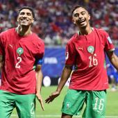 Achraf Hakimi und Gessime Yassine gewannen gegen Haiti. © ANSA / RONALD WITTEK