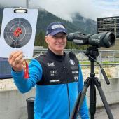 Frauen-Coach Egil Gjelland bei seinem ersten Trainingseinsatz heute in Antholz. © SN/privat