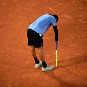 Matteo Berrettini musste aufgeben. © APA/afp / JULIEN DE ROSA