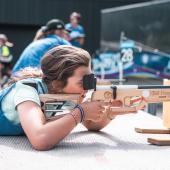 Am Schießstand mussten die Nachwuchssportler- und Sportlerinnen ihr Können unter Beweis stellen. © Camilla pizzini