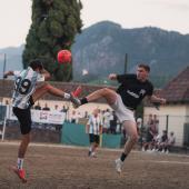 Voller Körpereinsatz wird am Paulsner Markplatz geboten. © Thomas Debelyak