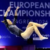 Angelina Melnikova steht zurzeit bei der EM in Zagreb im Einsatz. © ANSA / ANTONIO BAT