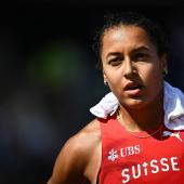 Audrey Werro kam schwer zu Sturz. © APA/afp / PAUL ELLIS