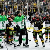 Cole Bardreau & Co. treffen auf Olimpija Ljubljana. © HC Pustertal/I. Foppa