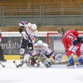 Das Spiel zwischen den beiden AlpsHL-Clubs war eng, am Ende behielt Ritten (weiß) die Oberhand. © PM/M. Pattis