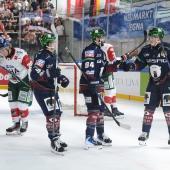 Die Eisbären Berlin hatten Grund zum Jubeln. © Alle Fotos: Max Pattis
