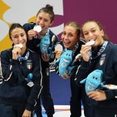 Giorgia Piccolin (l.) mit ihren Teamkolleginnen Gaia Monfardini, Nicole Arlia und Miriam Carnovale. © FITET