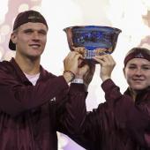Karolina Muchova und Jakub  Mensik gewannen die US Open. © ANSA / SARAH YENESEL