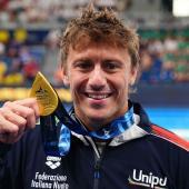 Nicolò Martinenghi hat seinen zweiten Titel in Paris gefeiert. © APA/afp / DIMITAR DILKOFF