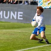 Philipp Spornberger, Abwehrspieler der Faustballer Italiens.