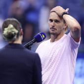 Alexander Zverev sorgte mit einem lustigen Spruch für Gelächter. © APA / JULIAN FINNEY