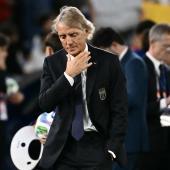 Betretende Mine: Das Comeback von Roberto Mancini als Nationaltrainer ist misslungen. © APA/afp / FILIPPO MONTEFORTE