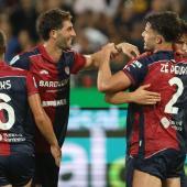 Cagliari celebrated a narrow victory. © ANSA / FABIO MURRU