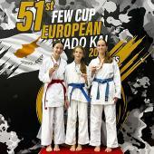 Die Damen von Karate Mühlbach eroberten drei Podestplätze. © Karate Mühlbach