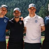 Die frischgebackenen Italienmeister Alex Verginer, Eric Fantazzini, Patrick Baumgartner und Robert Mircea © fisi