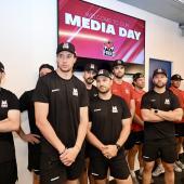 The new HCB players were presented at the Media Day in the Sparkasse Arena. © DLife
