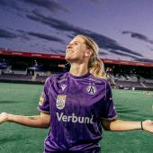 Elisa Pfattner strahlte vor Glück. © FK Austria Wien