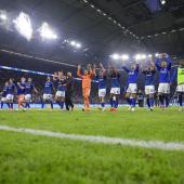 Joie chez les supporters de Schalke. © ANSA / CHRISTOPHER NEUNDORF