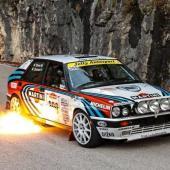 Manuel Ebner in seinem Lancia Delta Integrale. © Actualfoto