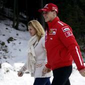 Michael Schumacher and his wife Corinna. © AFP / VINCENZO PINTO
