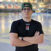 Nicolò Remolato in seinem Wohnzimmer: der Sparkasse Arena in Bozen Süd. © fop