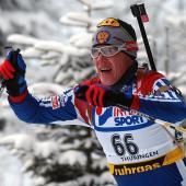Sergei Tchepikov schrieb für Russland Biathlon-Geschichte. © APA