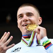 Zum vierten Mal Weltmeister: Remco Evenepoel. © APA/afp / ANDREJ IVANOV