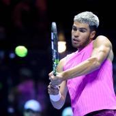 Carlos Alcaraz, hier im Vorjahr beim Six Kings Slam. © APA/afp / FAYEZ NURELDINE
