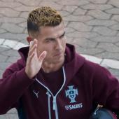 Cristiano Ronaldo verließ fluchtartig das Nationalmannschaftsquartier. © APA/afp / LISELOTTE SABROE